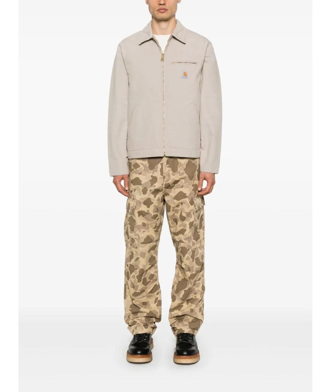 CARHARTT WIP Бежевая хлопковая куртка, фото 2