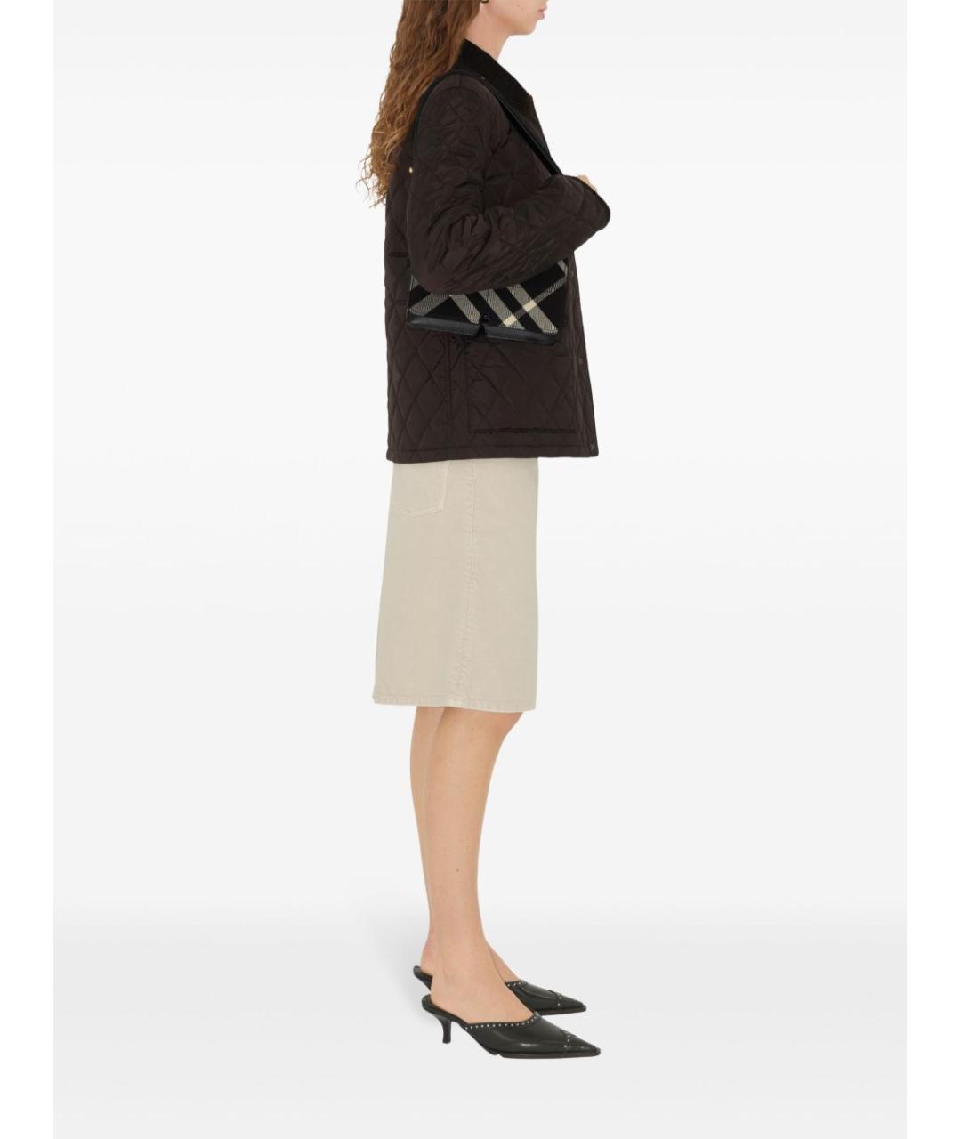 BURBERRY Коричневая полиамидовая куртка, фото 5