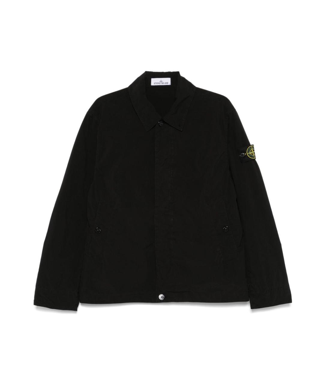 STONE ISLAND Черная полиэстеровая куртка, фото 1
