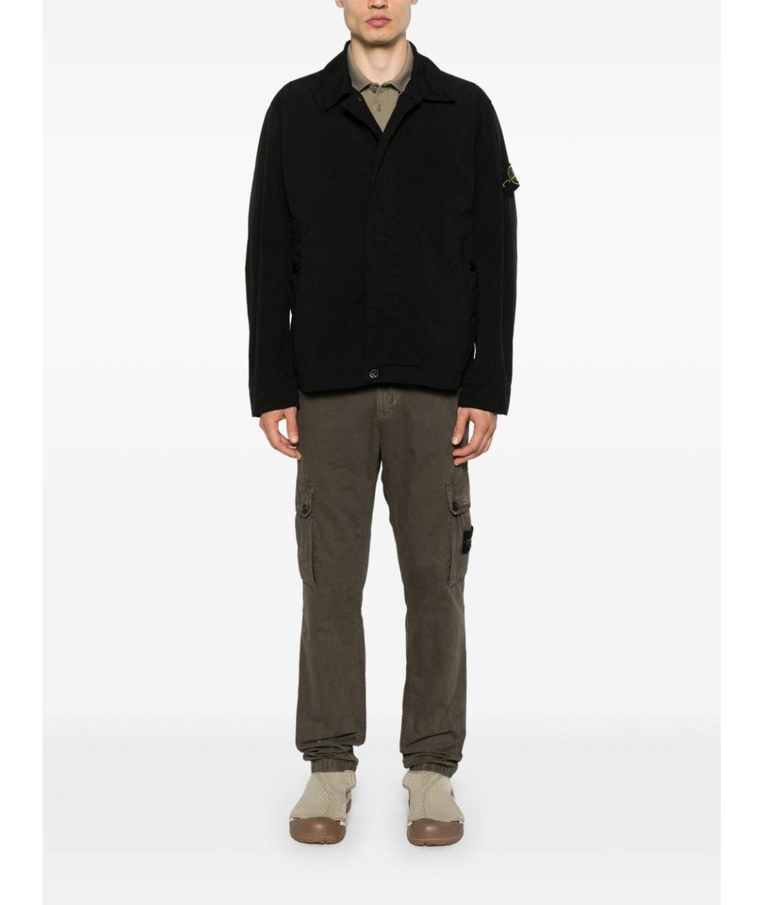 STONE ISLAND Черная полиэстеровая куртка, фото 3