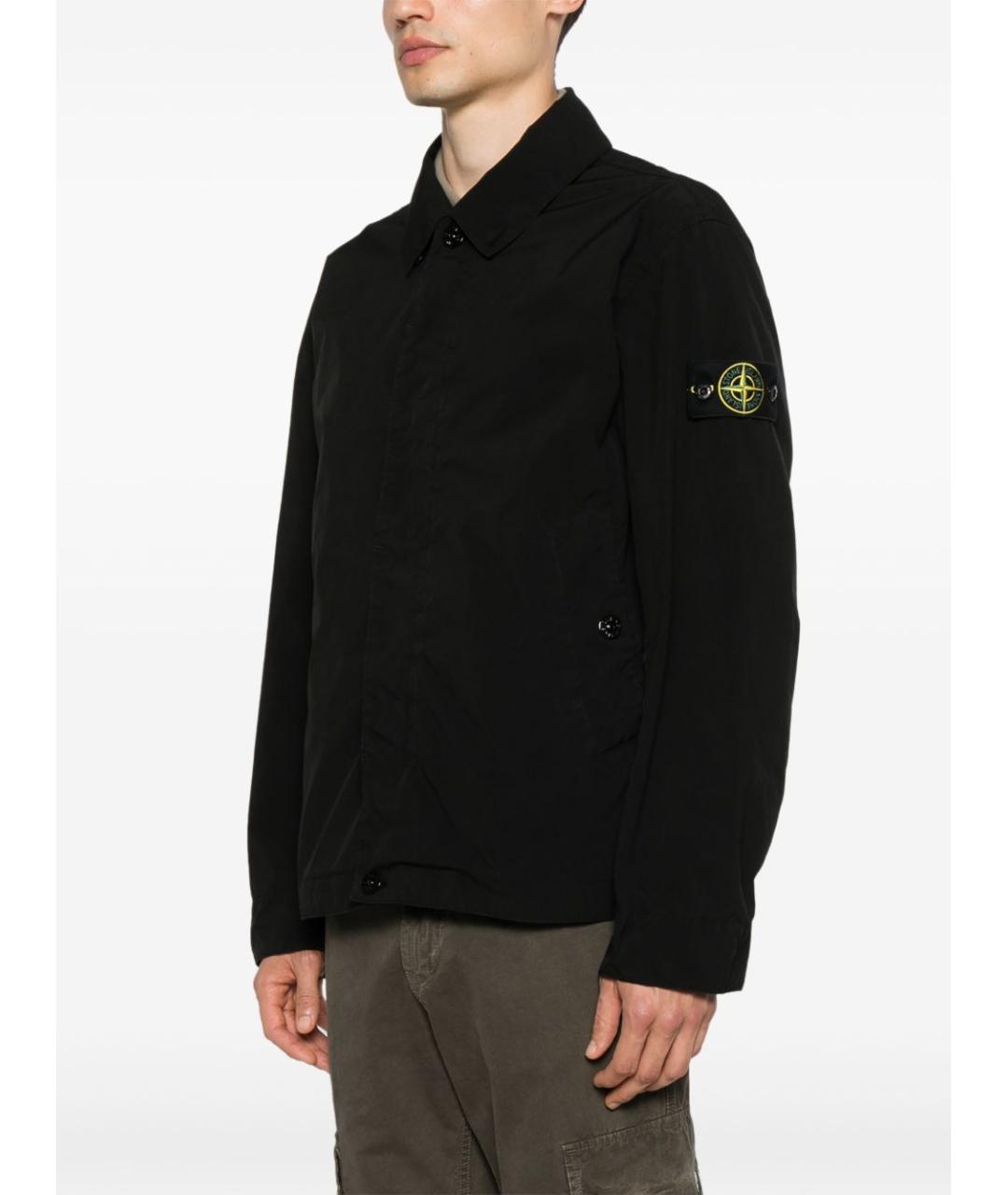 STONE ISLAND Черная полиэстеровая куртка, фото 4