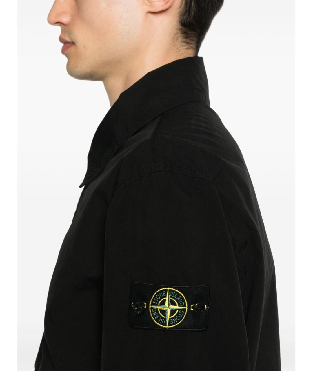 STONE ISLAND Черная полиэстеровая куртка, фото 2