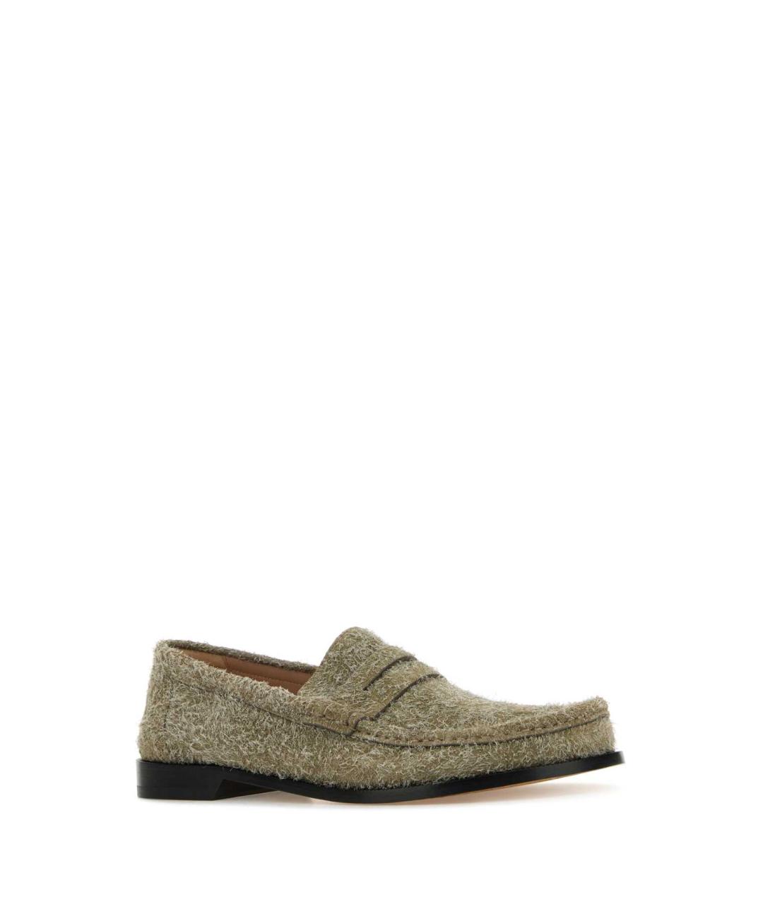 LOEWE Хаки кожаные лоферы, фото 2