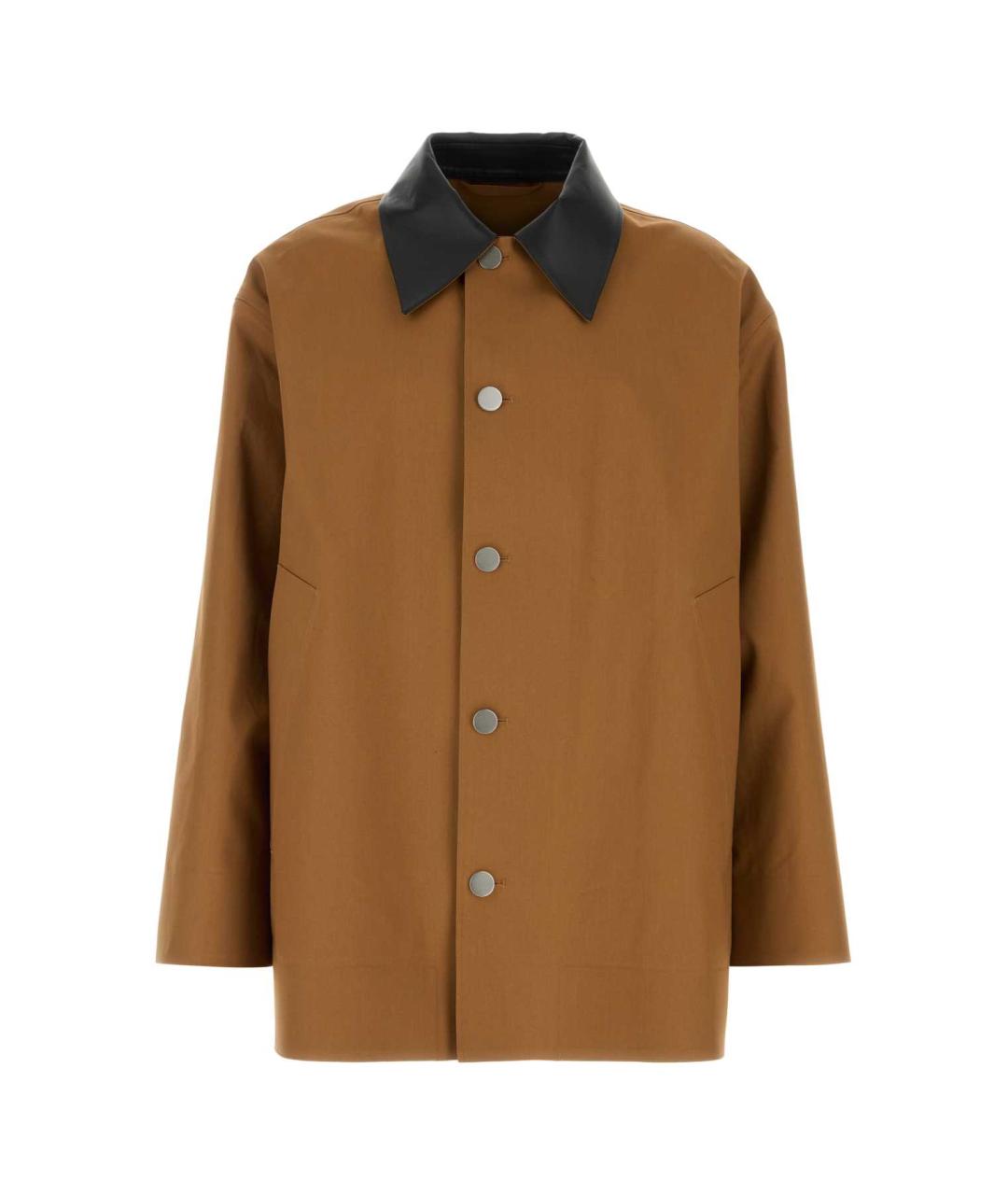 JIL SANDER Коричневая хлопковая куртка, фото 1