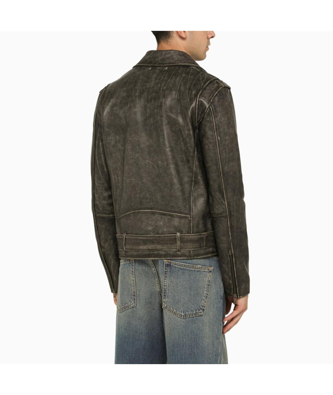 GOLDEN GOOSE DELUXE BRAND Черная кожаная куртка, фото 3