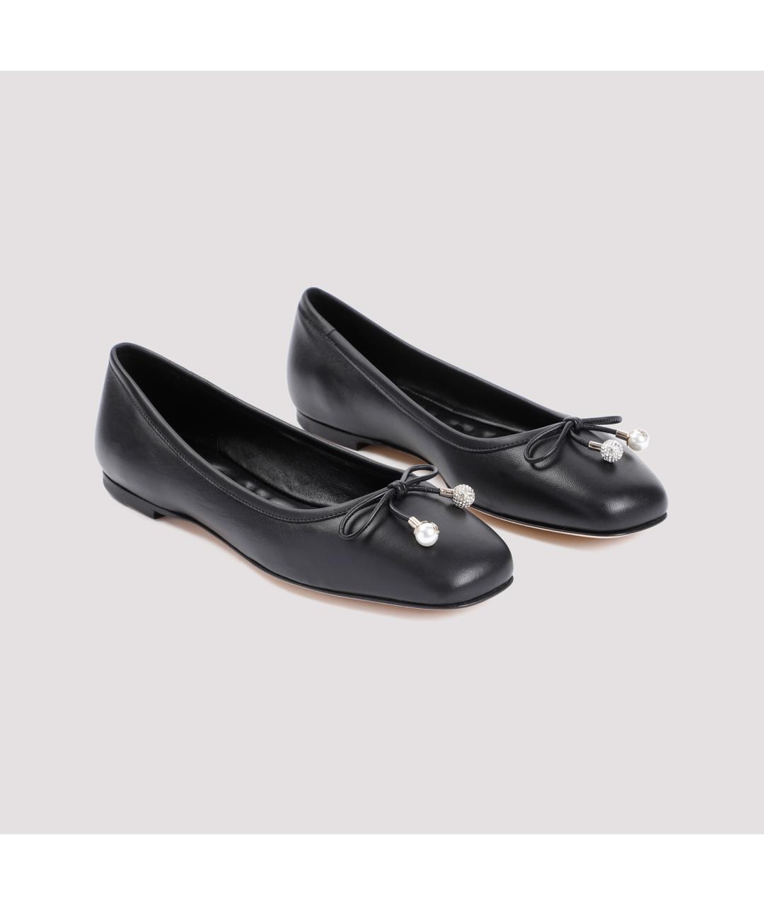 JIMMY CHOO Черные кожаные балетки, фото 4