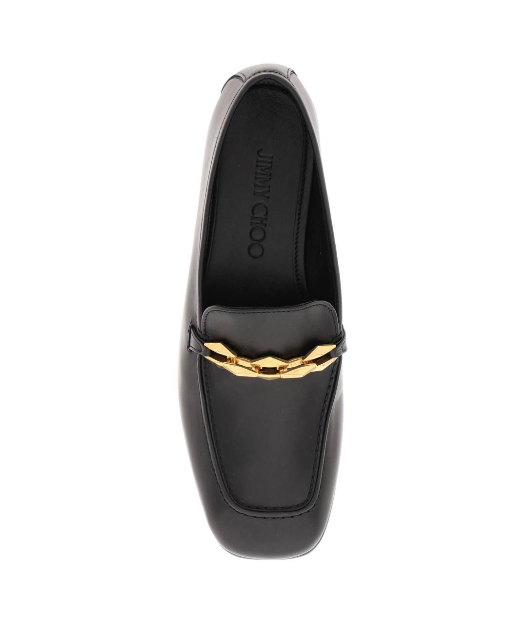 JIMMY CHOO Черные кожаные лоферы, фото 3