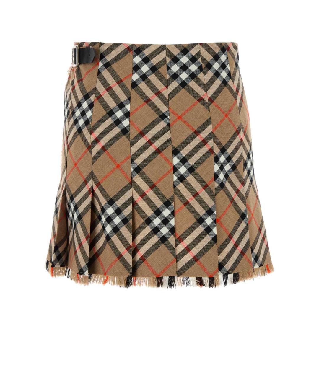 BURBERRY Бежевая юбка мини, фото 2