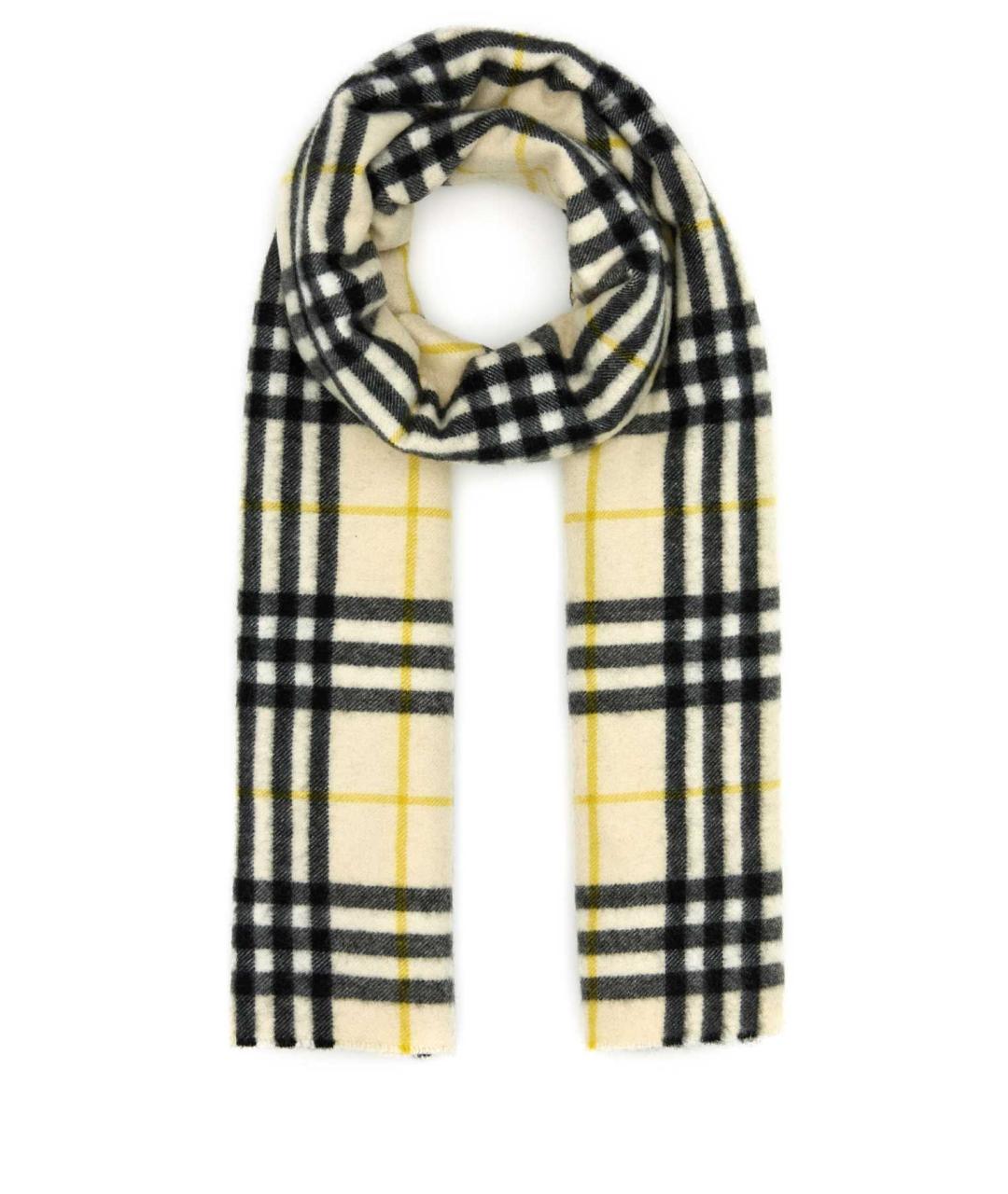 BURBERRY Бежевый кашемировый шарф, фото 1