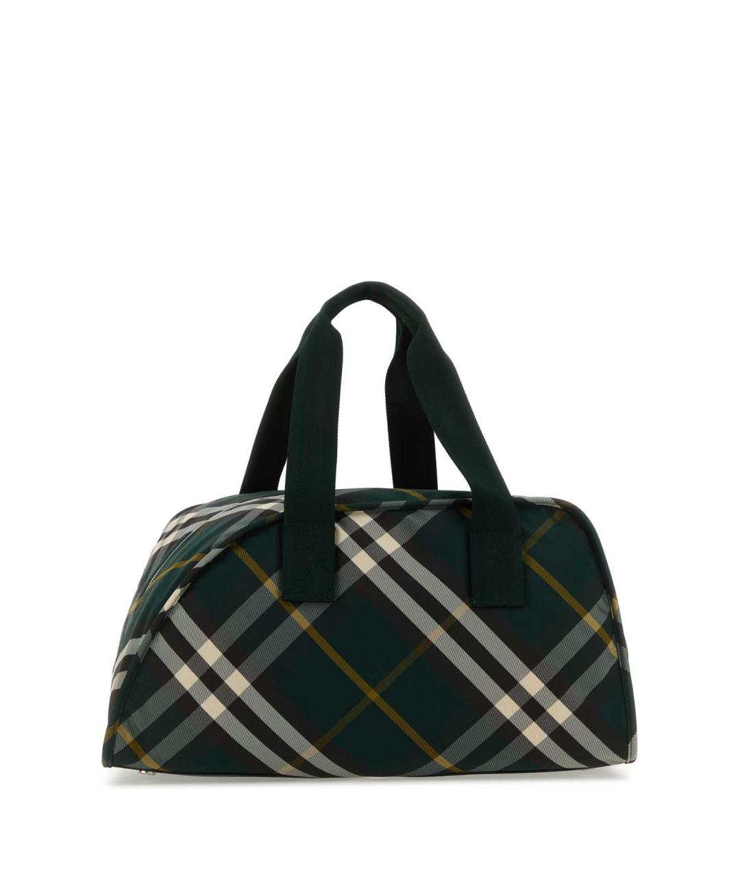 BURBERRY Зеленая тканевая сумка тоут, фото 1