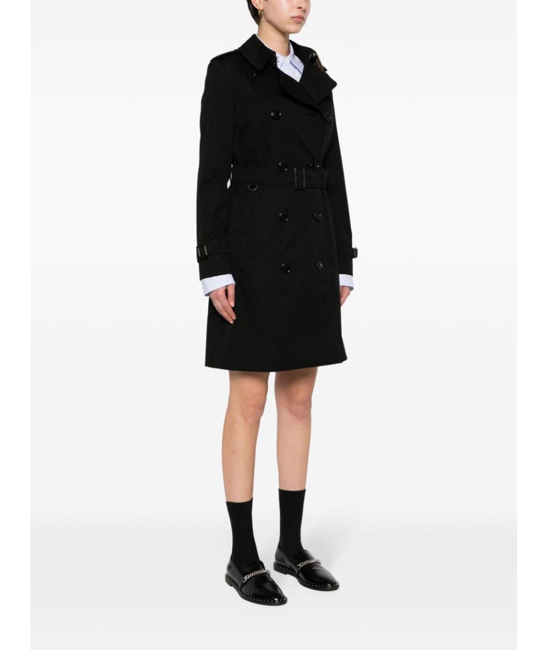 BURBERRY Черный хлопковый тренч/плащ, фото 5