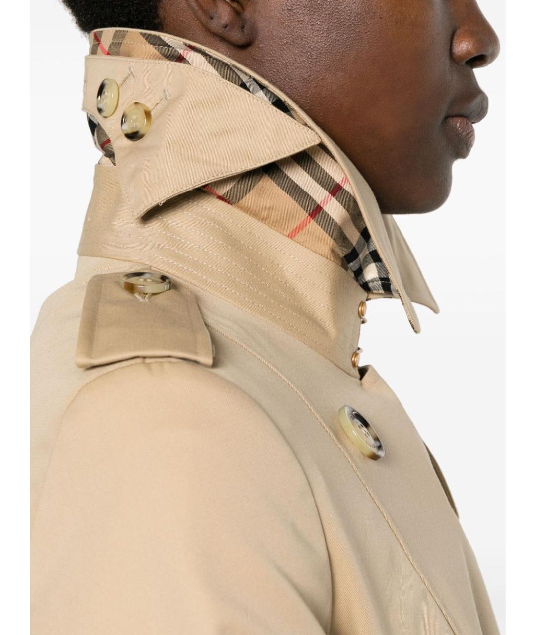 BURBERRY Бежевый хлопковый тренч/плащ, фото 2