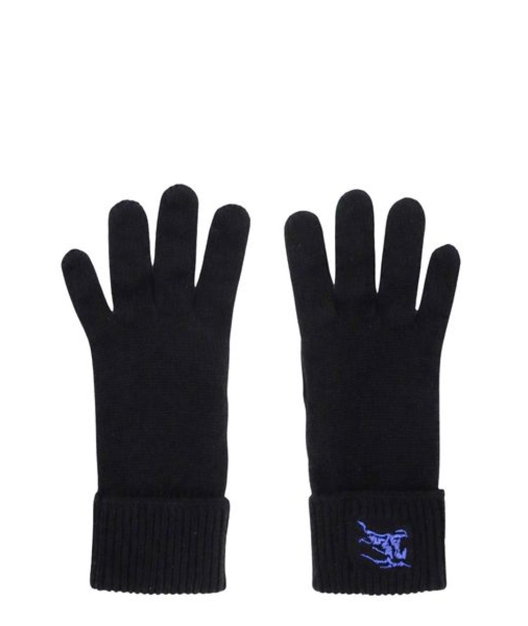 BURBERRY Черные кашемировые перчатки, фото 1