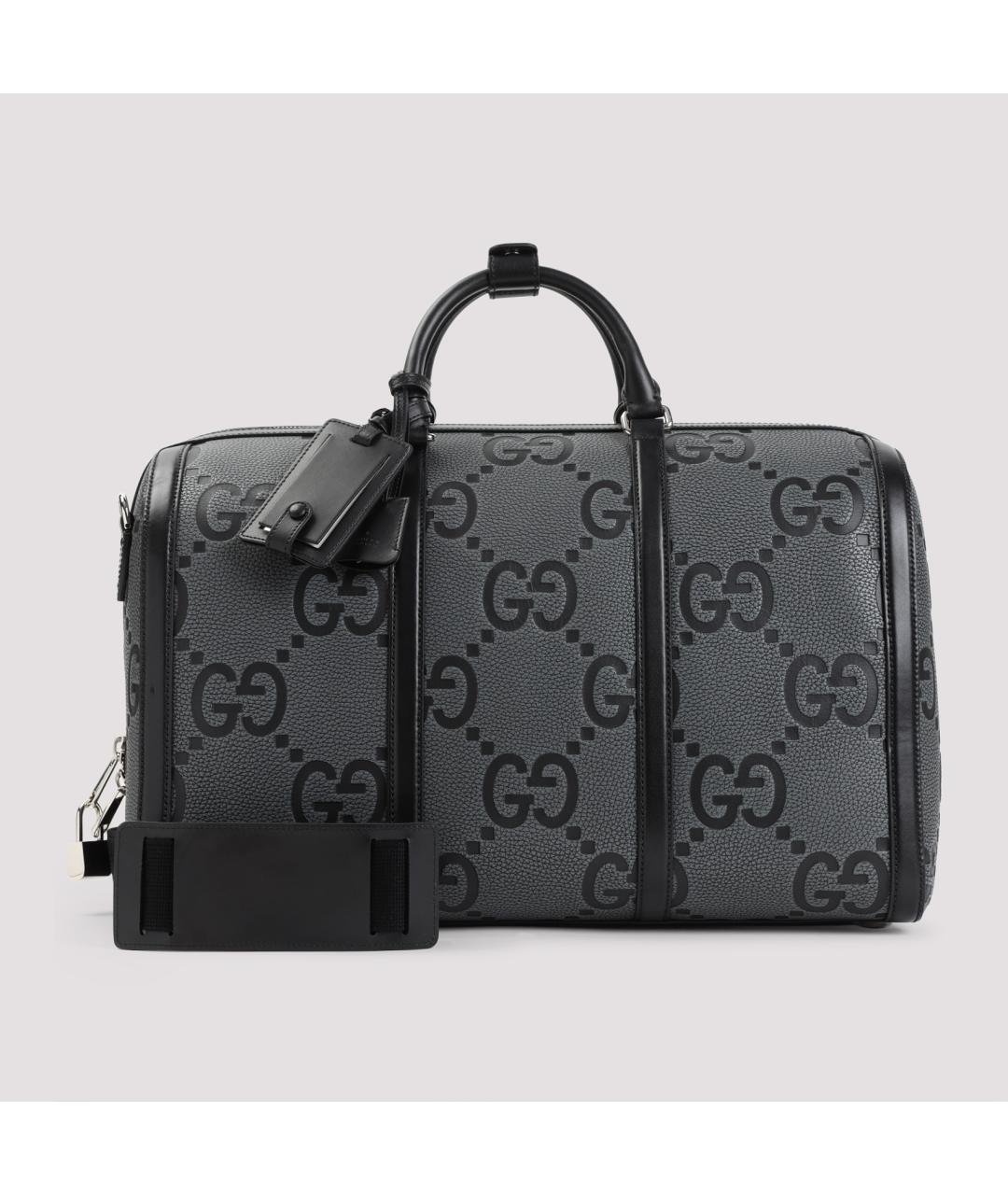 GUCCI Серая кожаная сумка с короткими ручками, фото 2