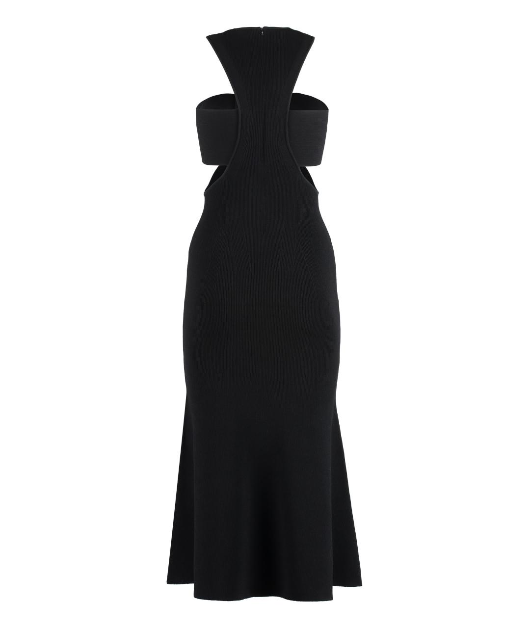 ALEXANDER MCQUEEN Черное вискозное повседневное платье, фото 2