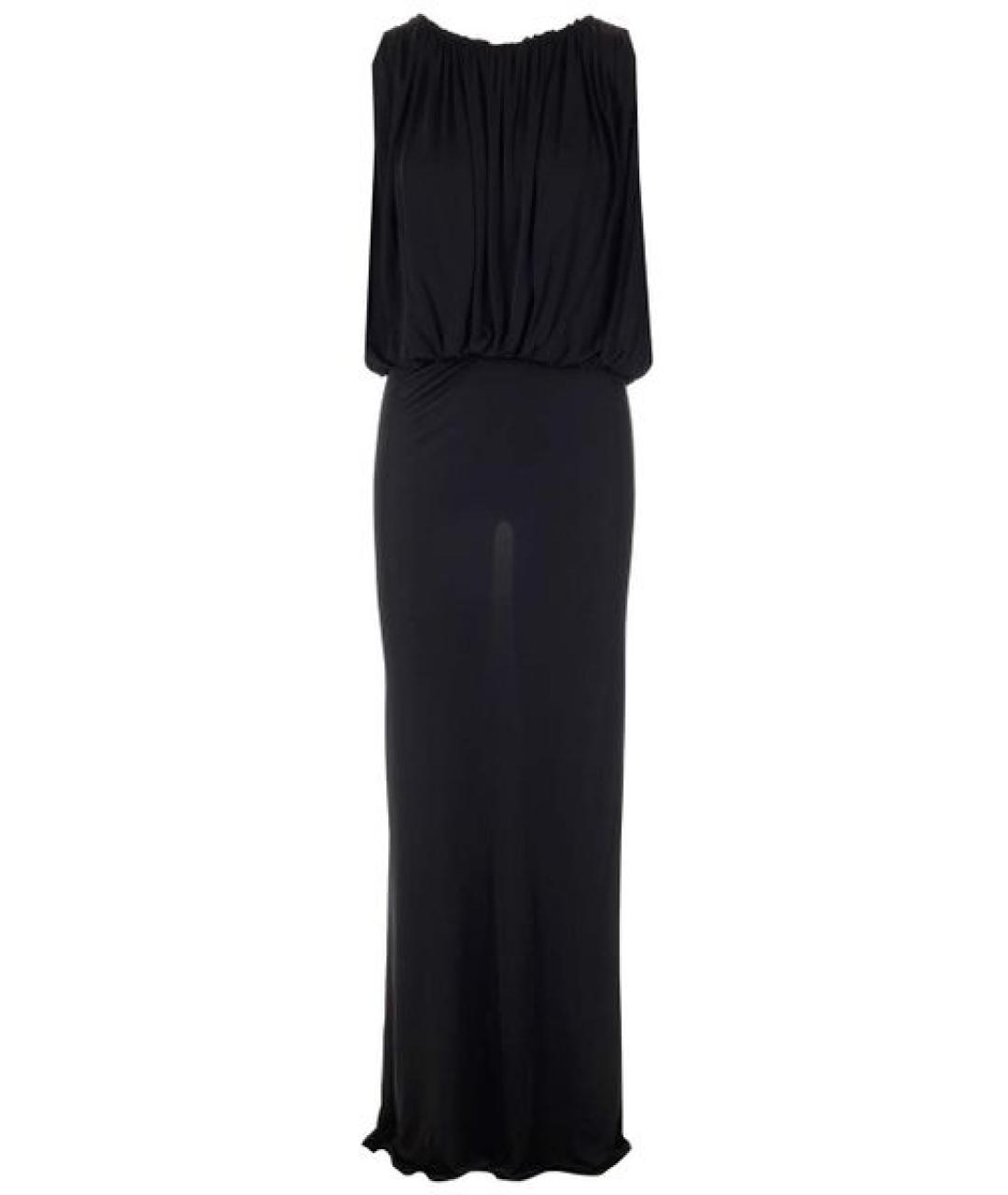 SAINT LAURENT Черное вискозное вечернее платье, фото 1