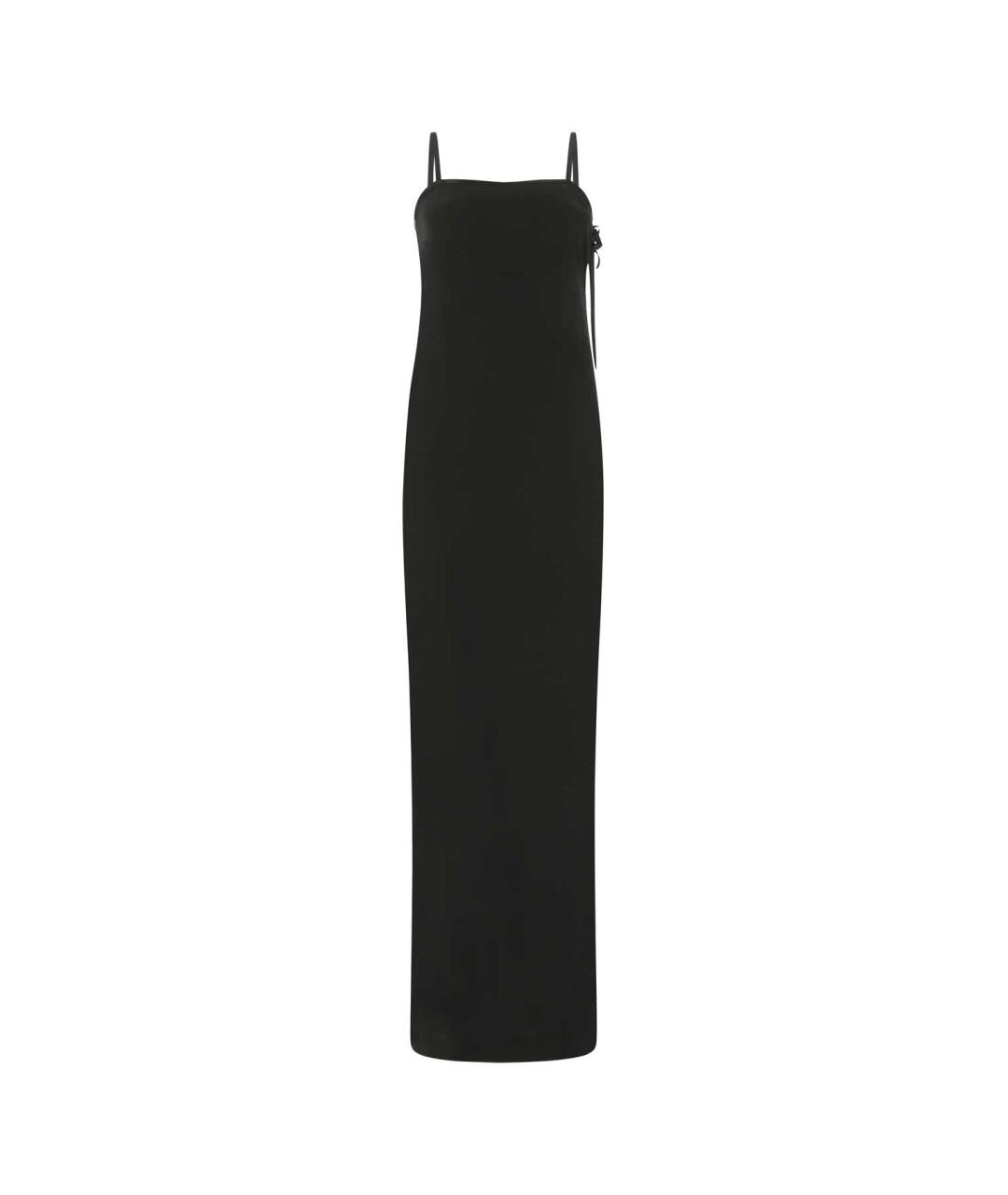 SAINT LAURENT Черное вискозное вечернее платье, фото 1