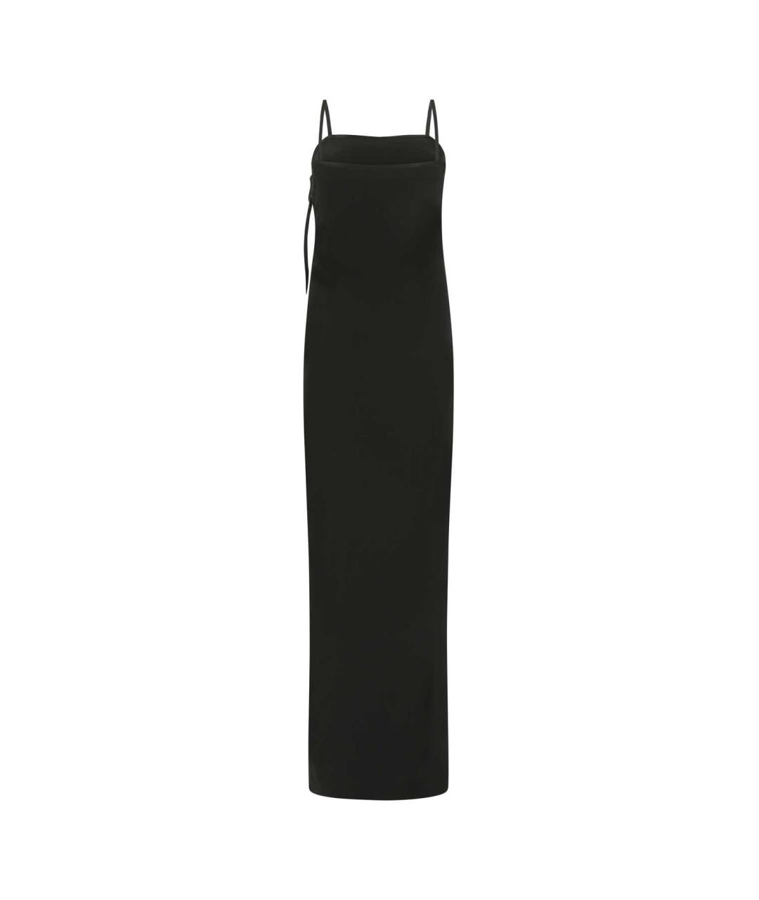 SAINT LAURENT Черное вискозное вечернее платье, фото 2