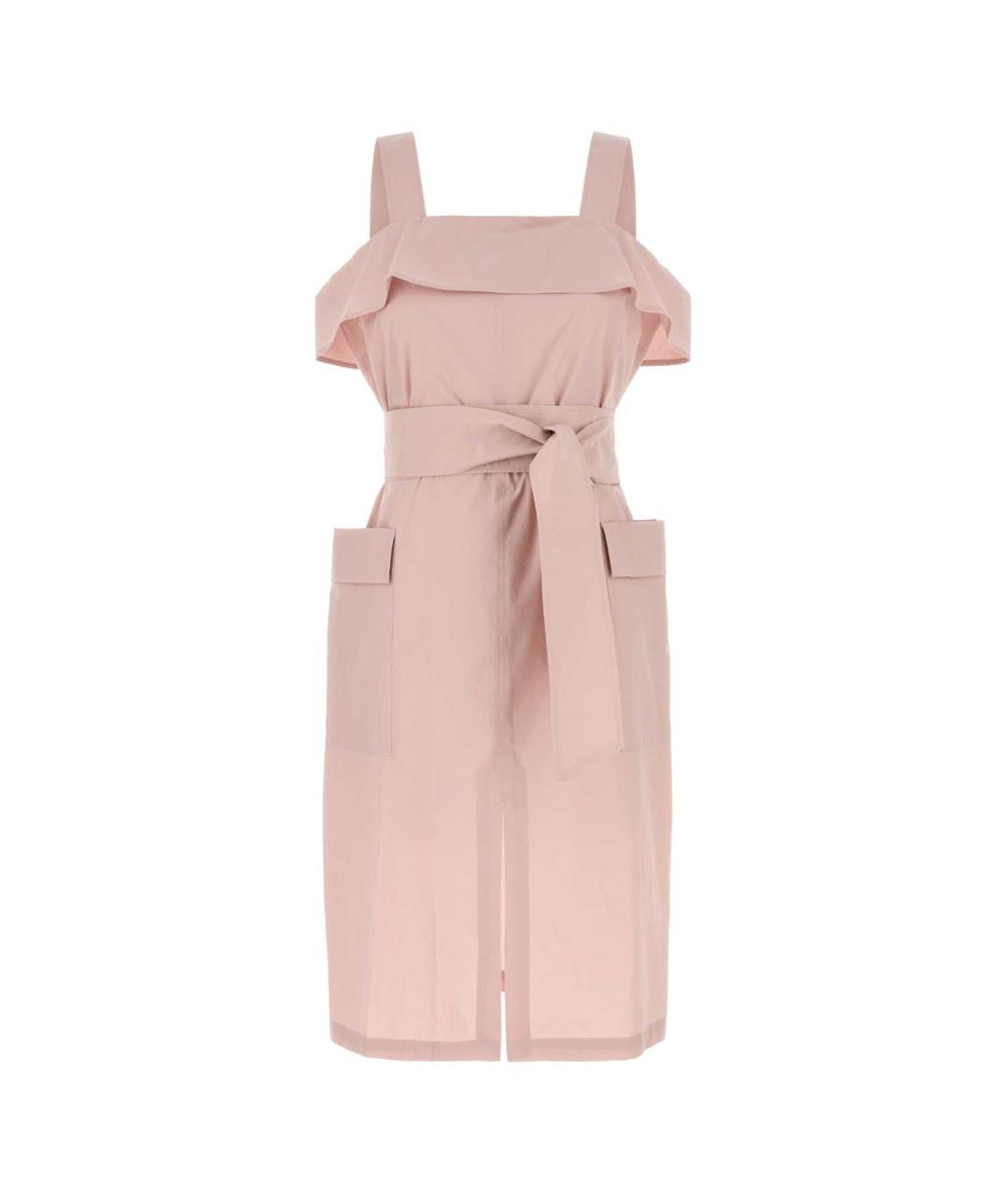 WEEKEND MAX MARA Розовое хлопковое повседневное платье, фото 1