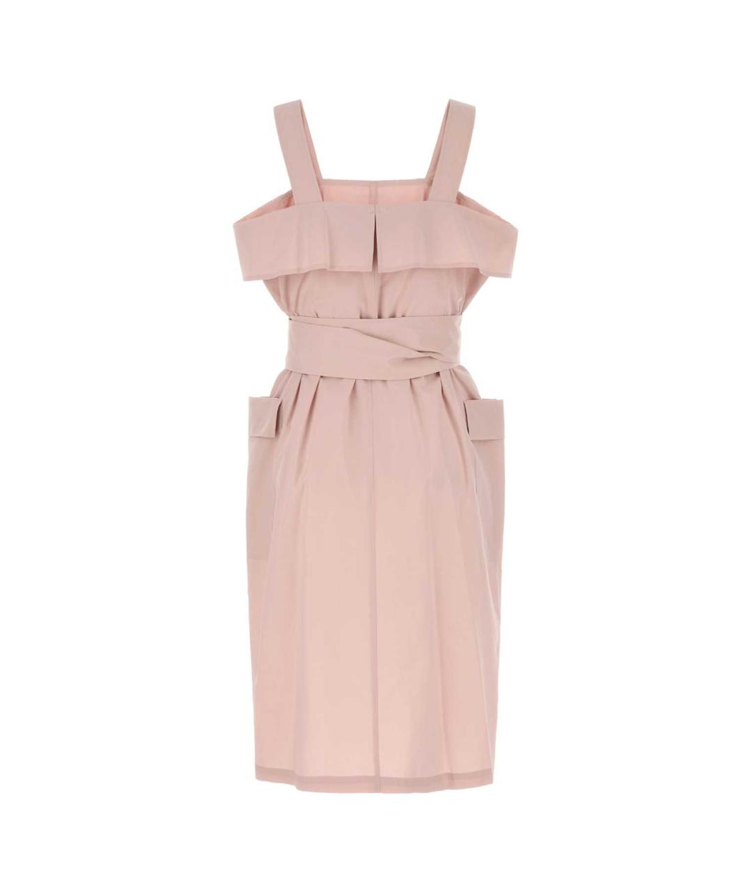 WEEKEND MAX MARA Розовое хлопковое повседневное платье, фото 2