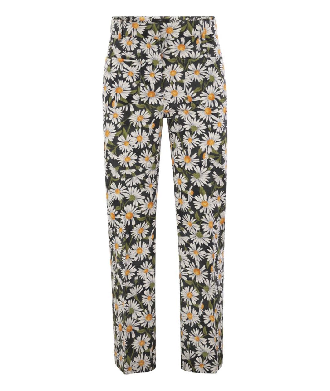 WEEKEND MAX MARA Мульти хлопковые прямые брюки, фото 1