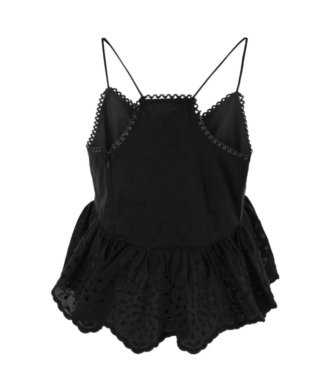 WEEKEND MAX MARA Черная хлопковая майка, фото 2