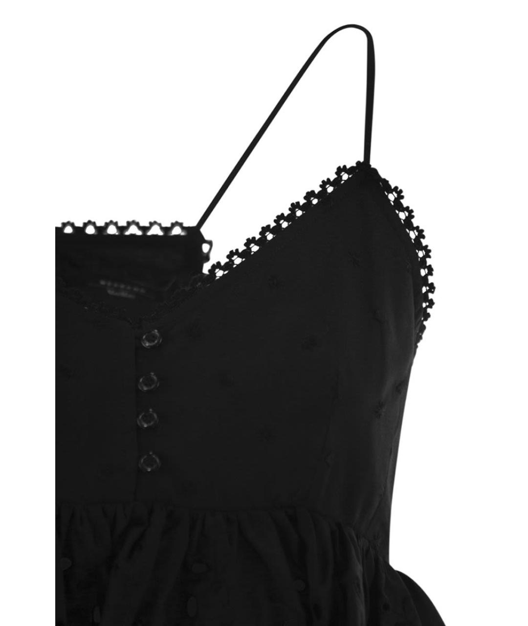 WEEKEND MAX MARA Черная хлопковая майка, фото 4