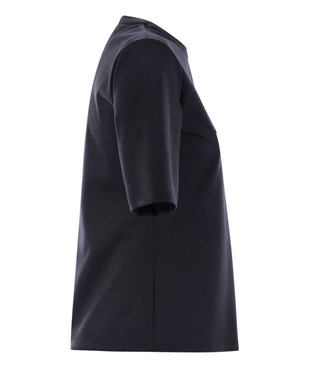 MAX MARA Темно-синяя шерстяная футболка, фото 3