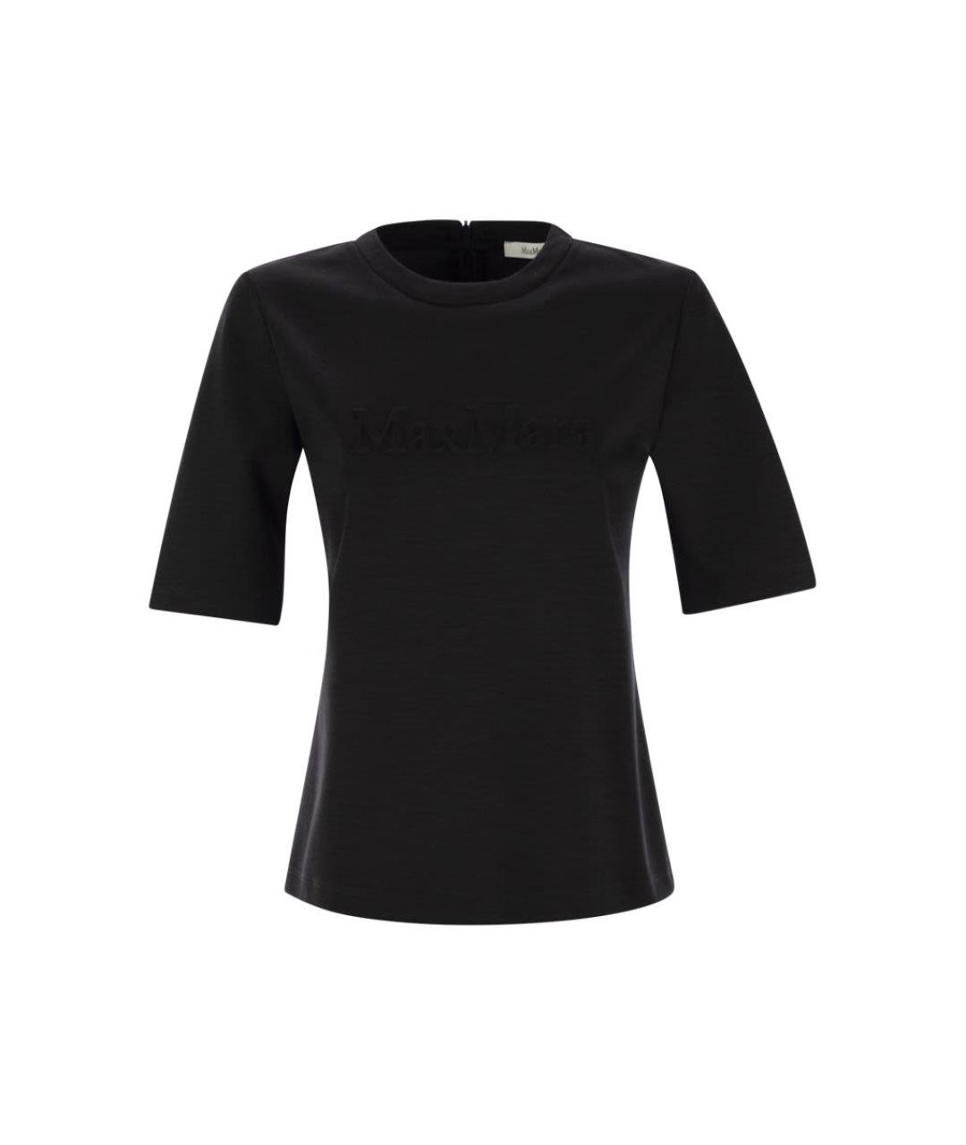 MAX MARA Черная шерстяная футболка, фото 1