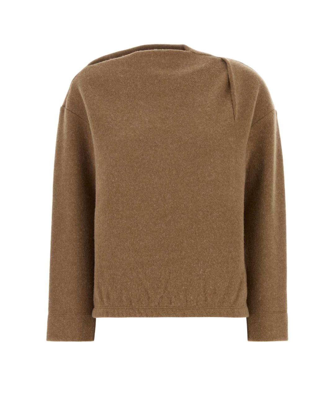 MAX MARA Коричневый кашемировый джемпер / свитер, фото 1