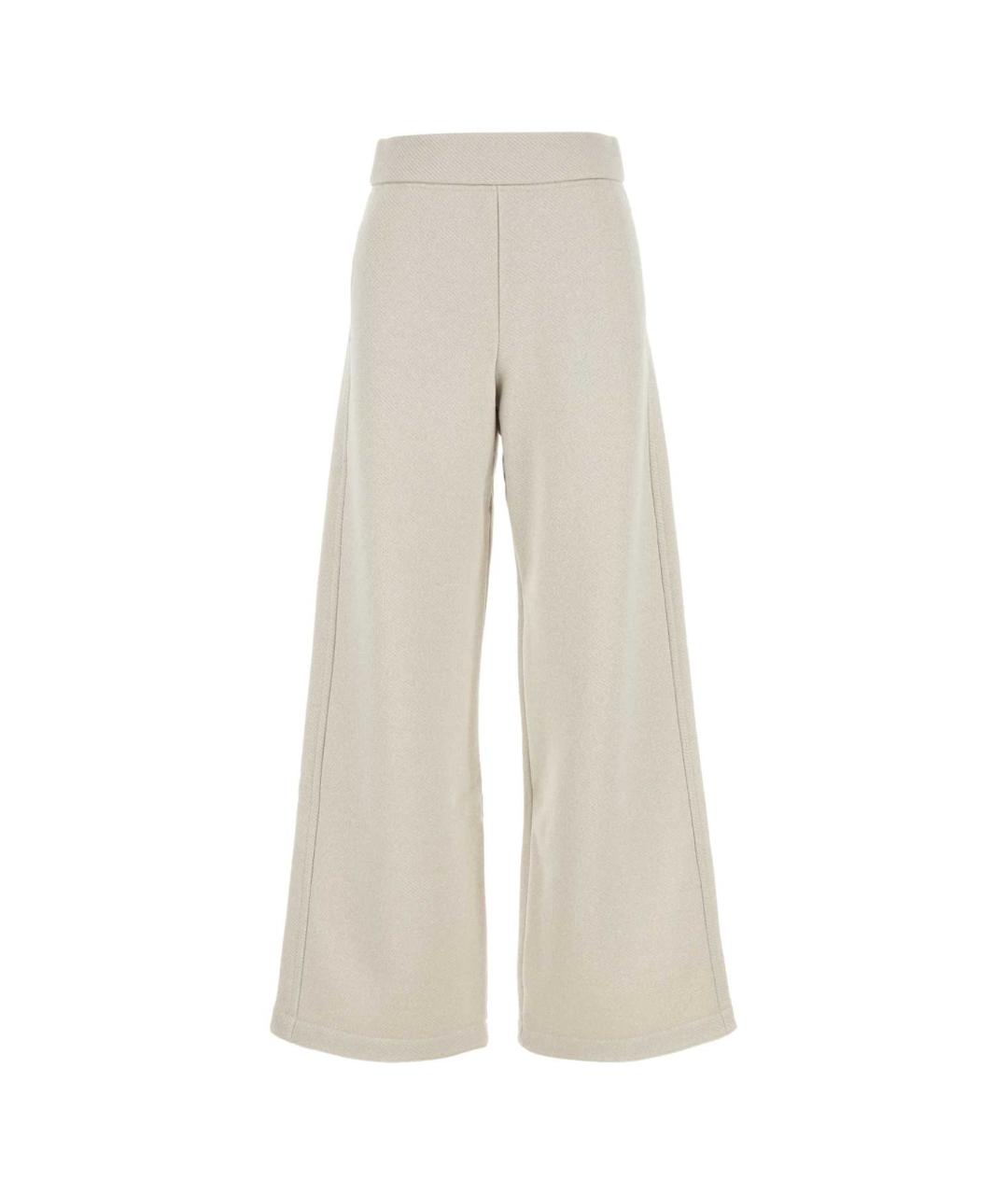 MAX MARA Бежевые полиэстеровые прямые брюки, фото 1