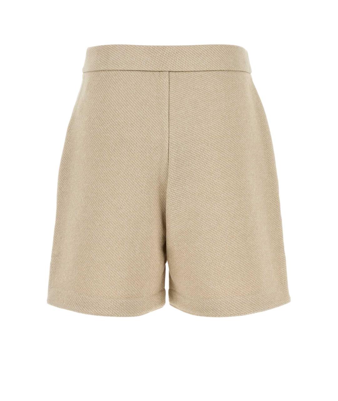 MAX MARA Бежевые полиэстеровые шорты, фото 2