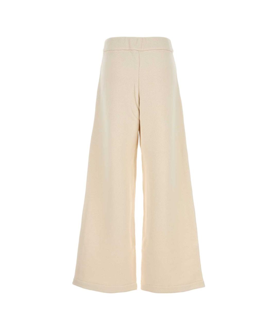 MAX MARA Бежевые полиэстеровые прямые брюки, фото 2
