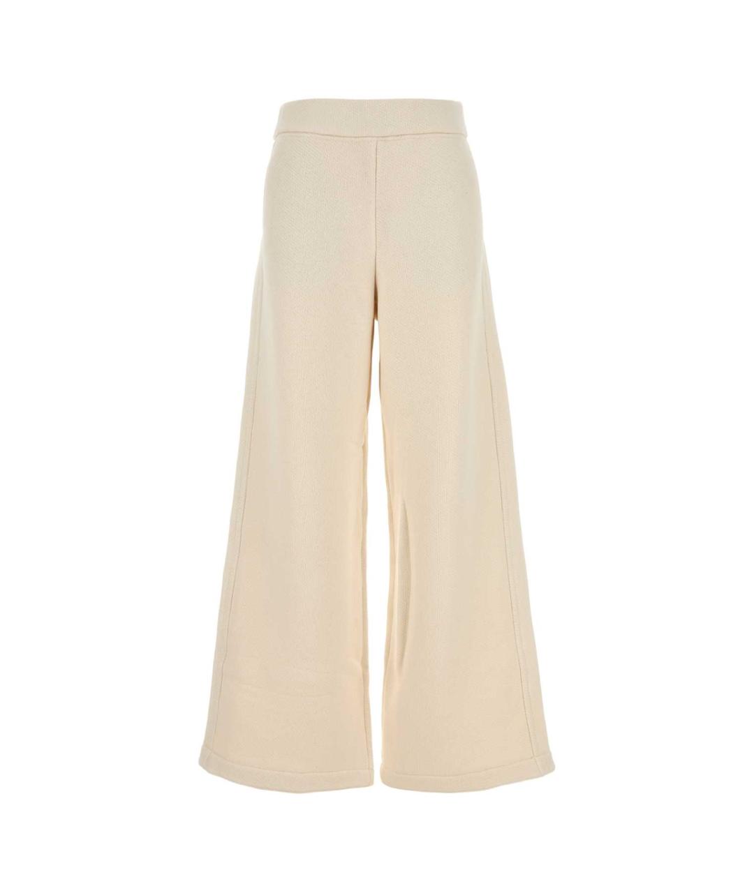 MAX MARA Бежевые полиэстеровые прямые брюки, фото 1