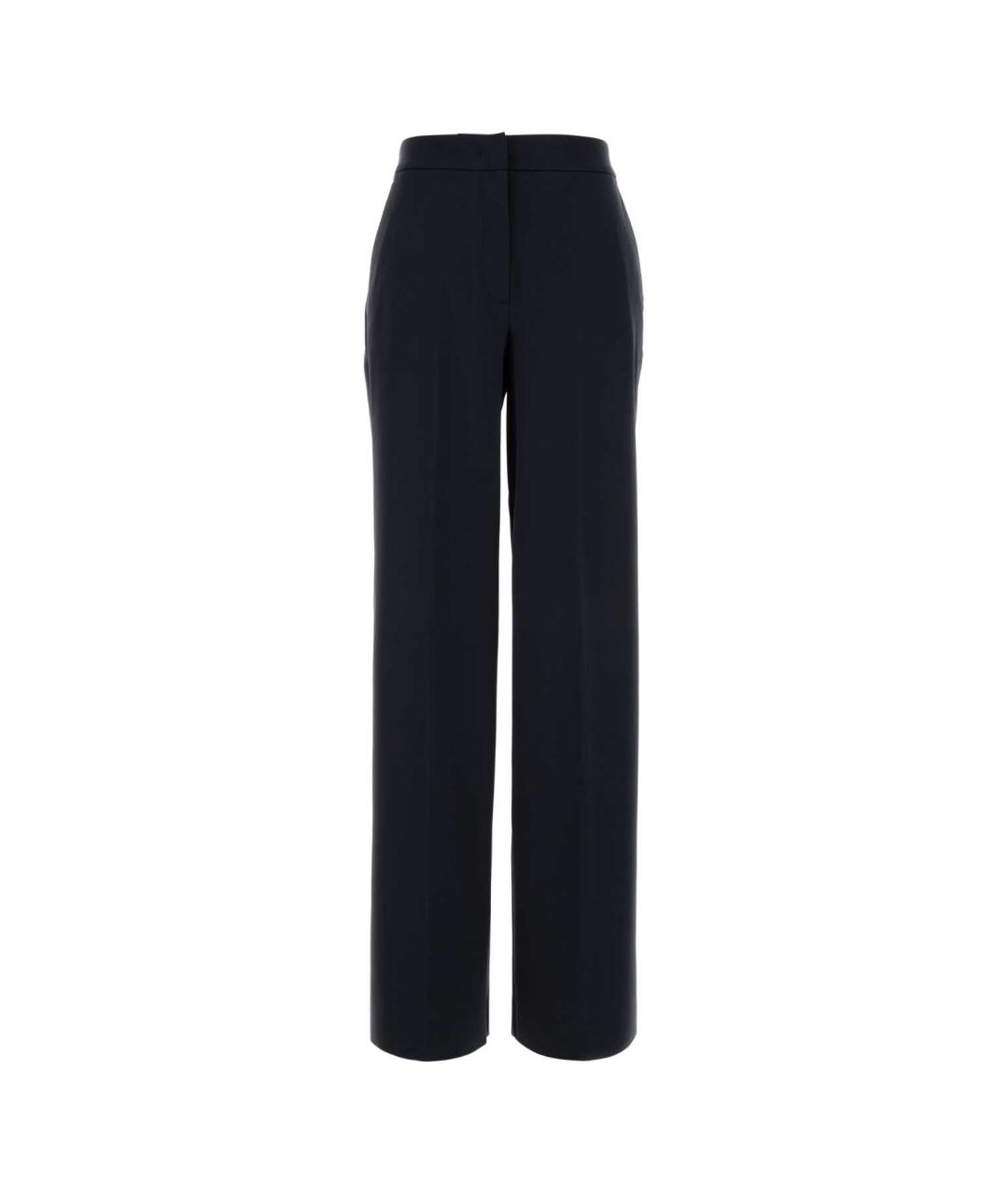 MAX MARA Синие хлопковые прямые брюки, фото 1