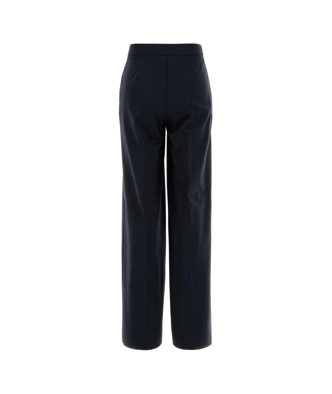 MAX MARA Синие хлопковые прямые брюки, фото 2