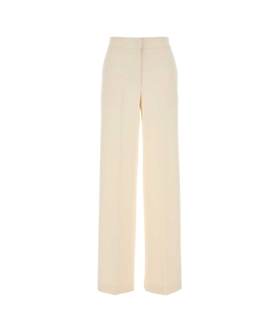 MAX MARA Бежевые хлопковые прямые брюки, фото 1