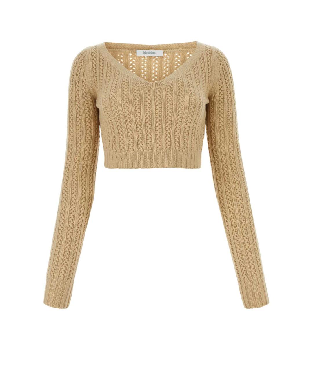 MAX MARA Бежевый кашемировый джемпер / свитер, фото 1