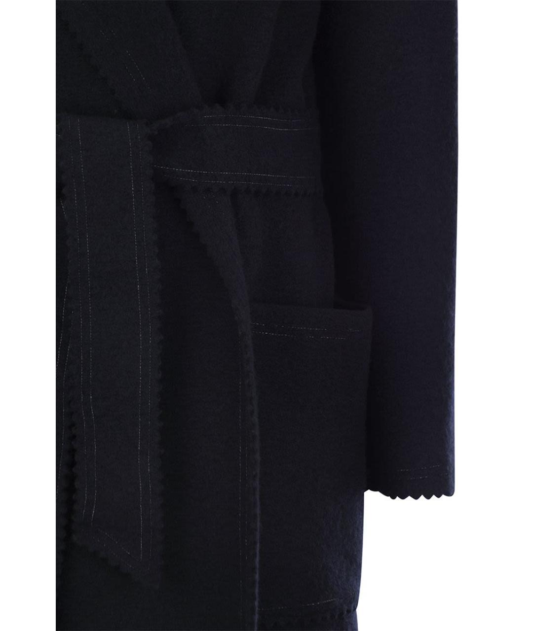 MAX MARA Темно-синее кашемировое пальто, фото 4