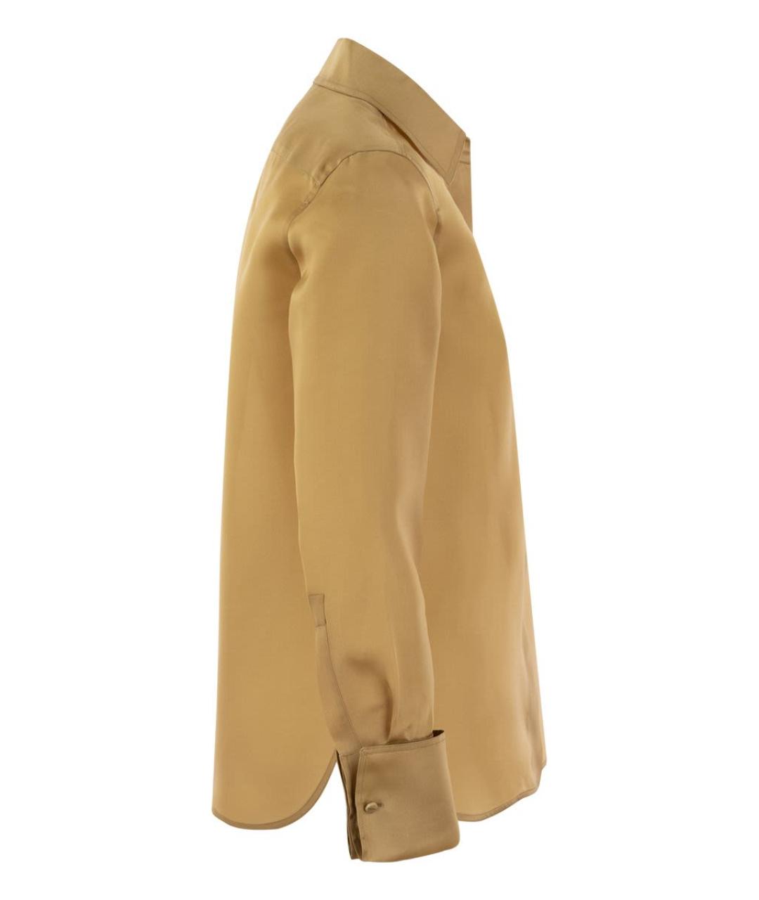 MAX MARA Бежевая шелковая рубашка, фото 3