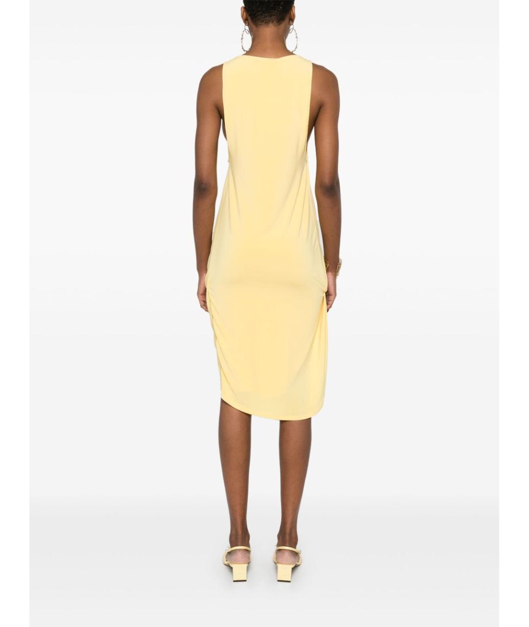 JACQUEMUS Желтое полиэстеровое повседневное платье, фото 2
