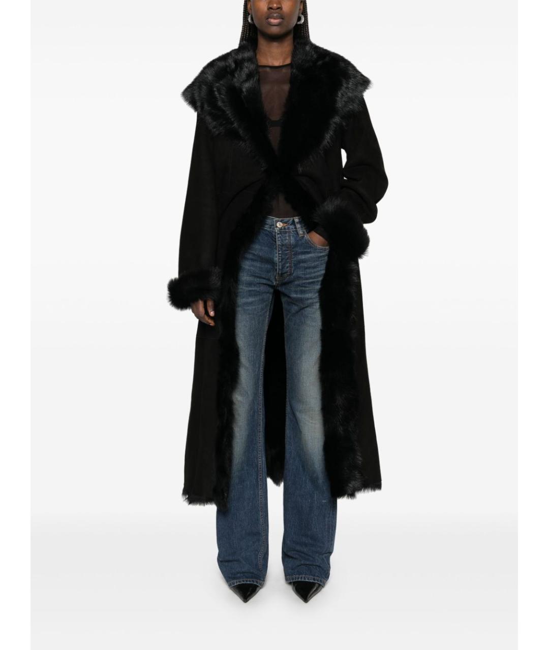 BALENCIAGA Синие хлопковые прямые брюки, фото 5