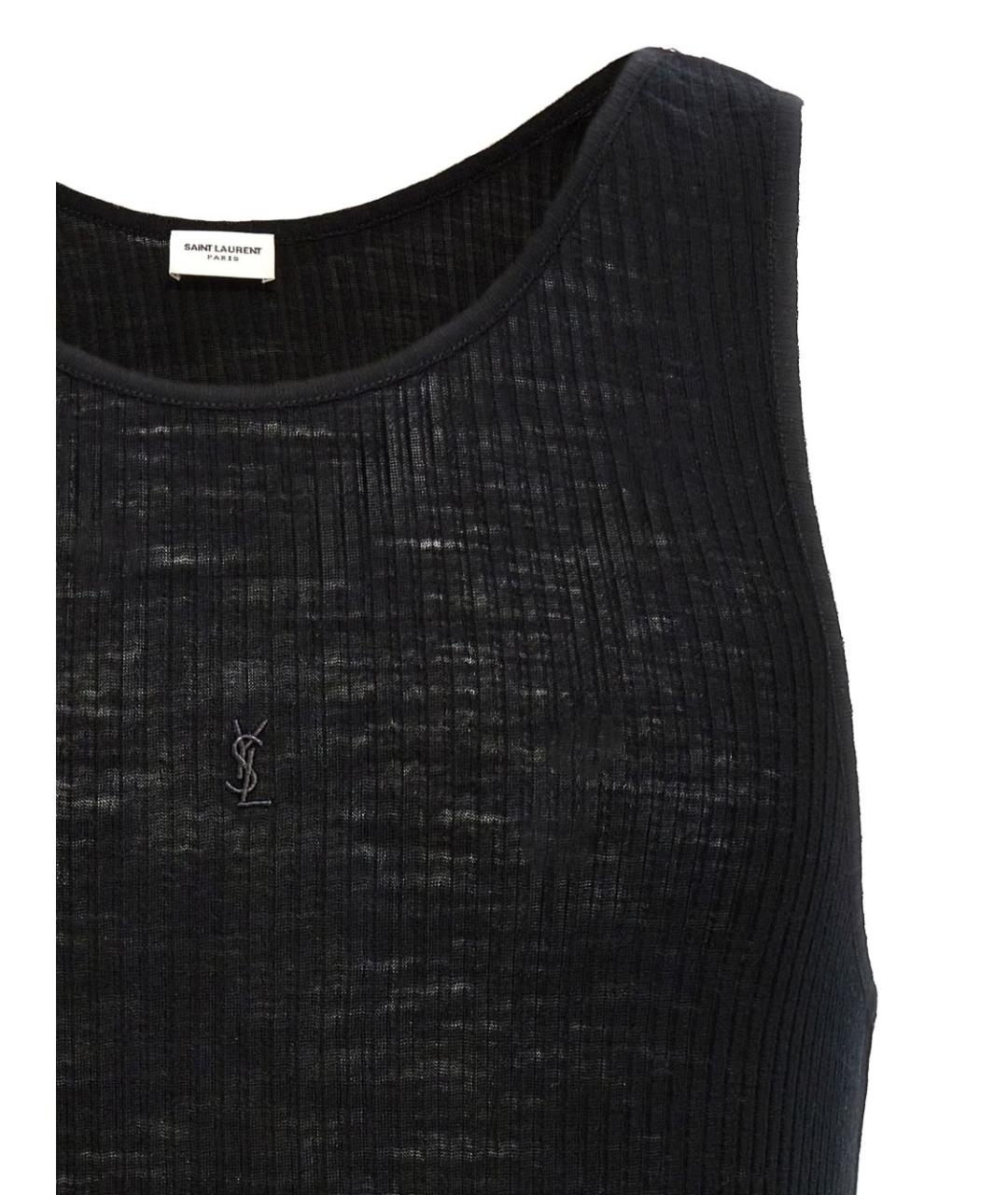 SAINT LAURENT Черная майка, фото 4