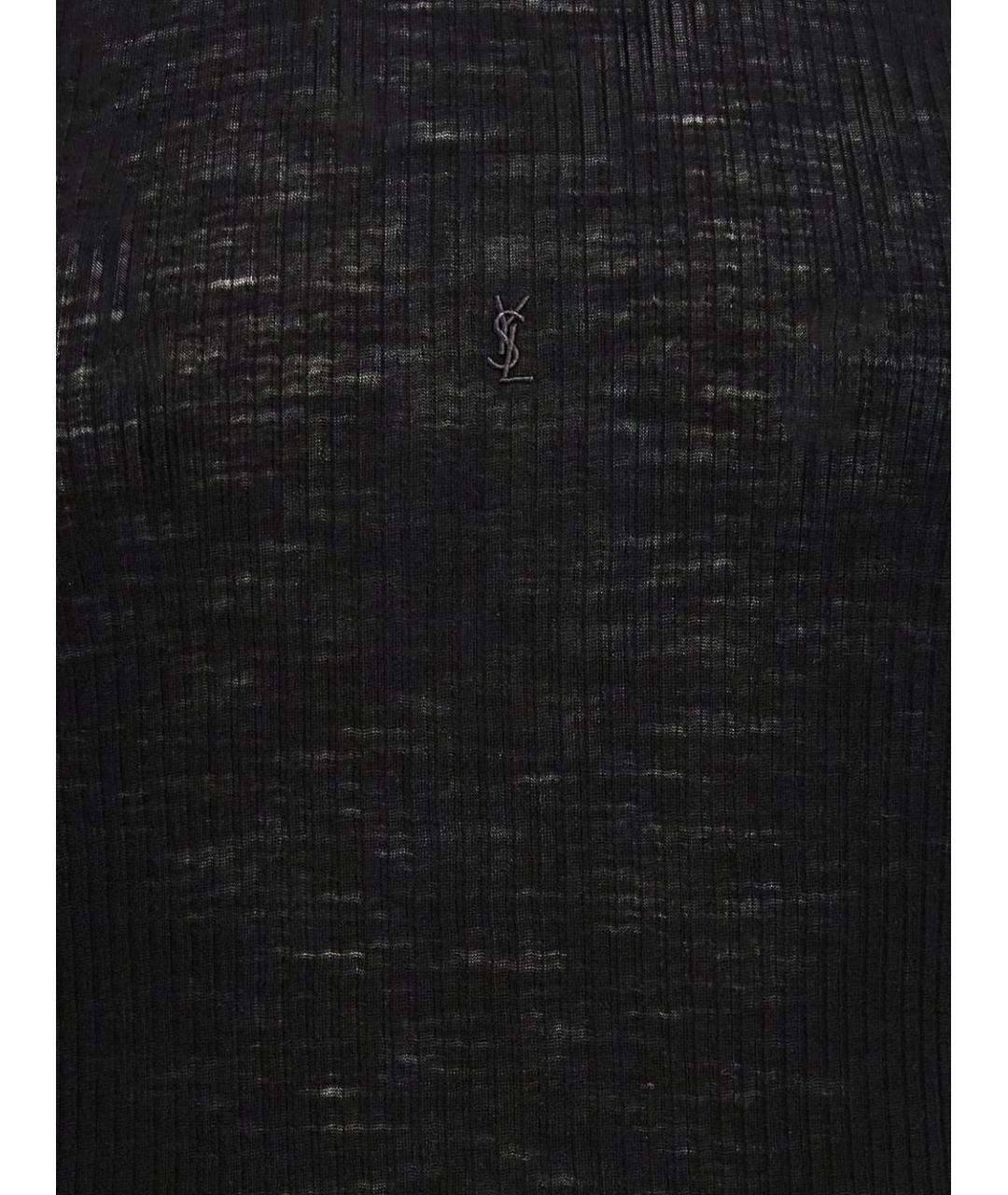 SAINT LAURENT Черная майка, фото 3