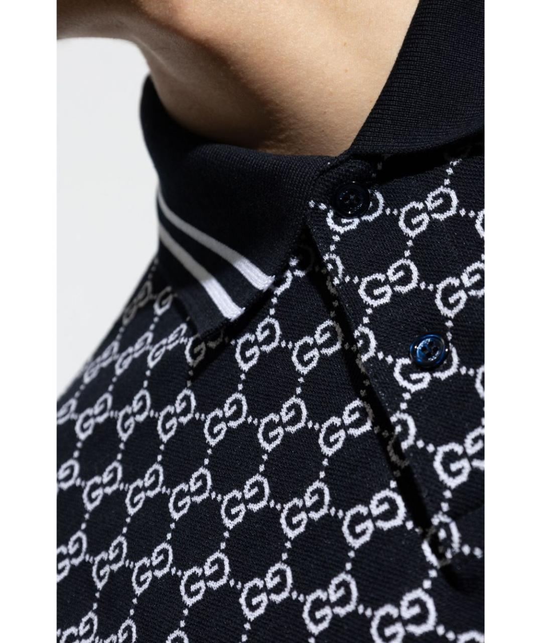 GUCCI Синяя хлопковая футболка, фото 5