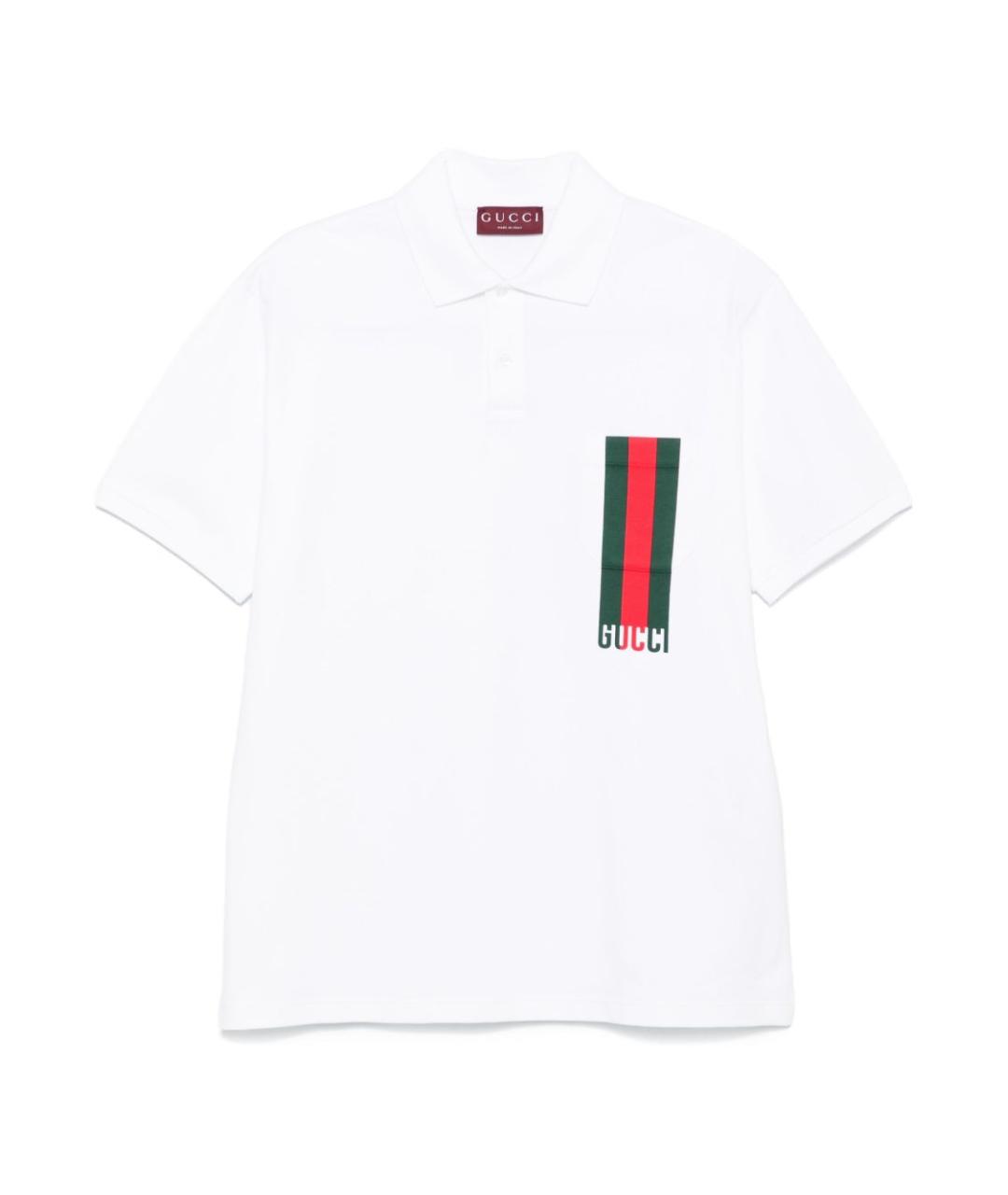 GUCCI Белая хлопковая футболка, фото 1