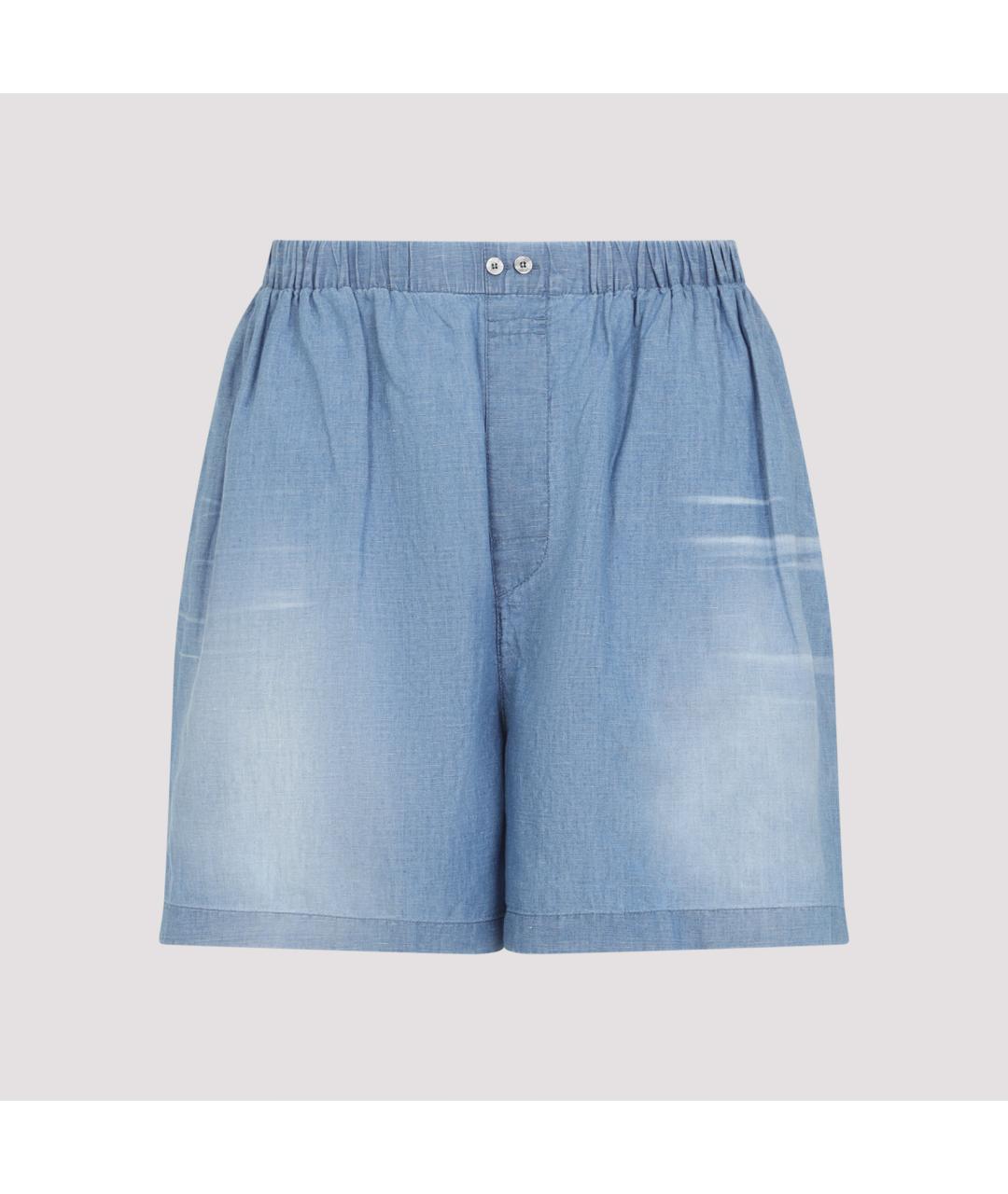 ACNE STUDIOS Голубые хлопковые шорты, фото 2