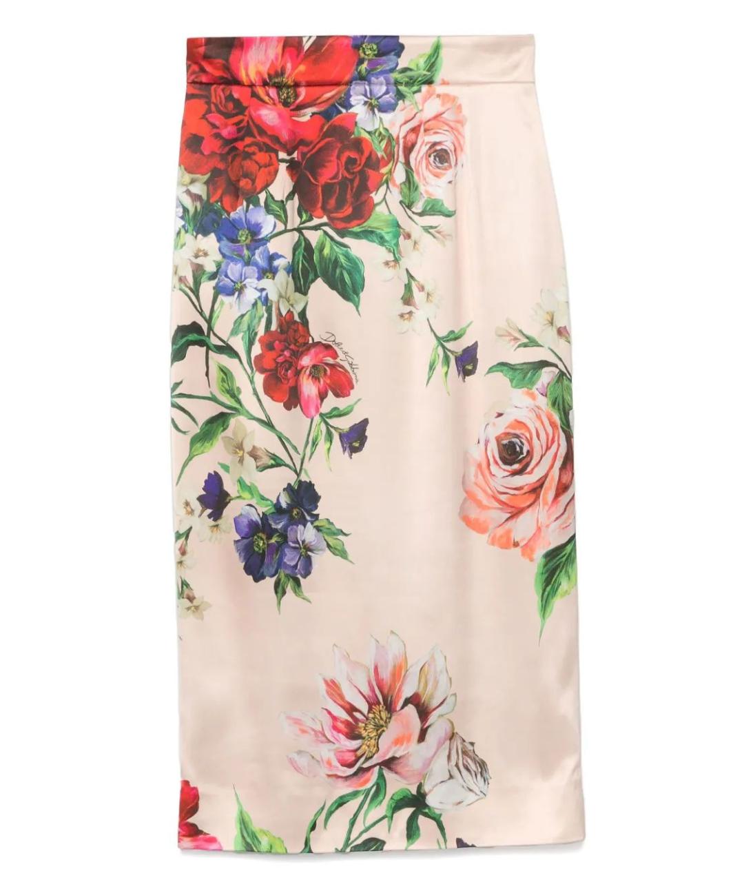 DOLCE&GABBANA Мульти хлопковая юбка миди, фото 1