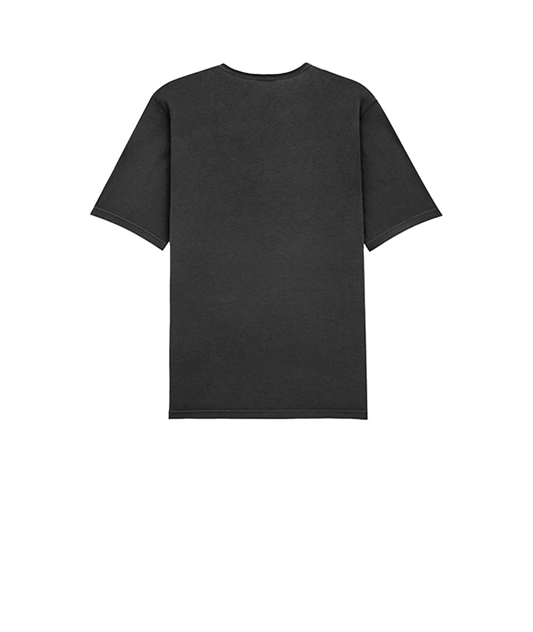 SAINT LAURENT Серая хлопковая футболка, фото 2