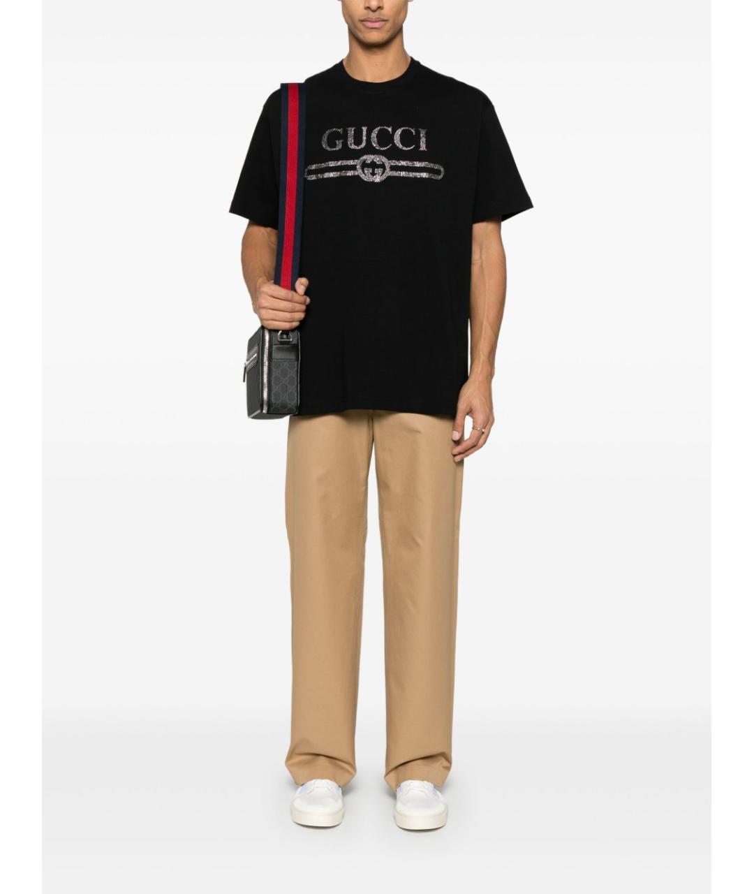 GUCCI Бежевые хлопковые повседневные брюки, фото 2